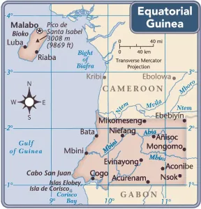 Reference Maps 2011 Edition Prints: Equatorial Guinea country map