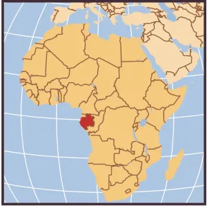 Equatorial Guinea Locator Map Print 2012 Reference Edition
