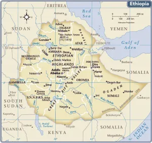 Ethiopia Reference Map Print 2011 Edition