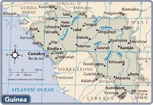 Reference Maps 2011 Edition Prints: Guinea country map