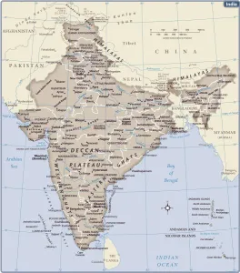 India Country Map 2011 Print Reference Edition