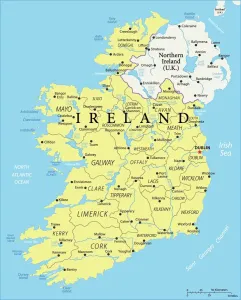 Images Dated 2022 February: Ireland Reference Map Print - Fine Art Storehouse