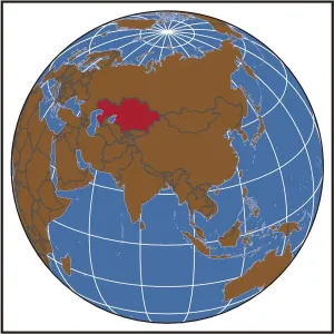 Kazakhstan Locator Map Print 2012 Edition Reference Maps