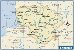 Prints of 2011 edition Map Prints: Lithuania Country Map Print (Reference Maps, 2011 Edition)