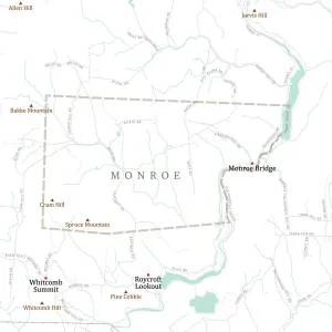 Vector Cartography Design Prints: MA Franklin Monroe Vector Road Map