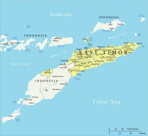 Prints of Map of East Timor - Vector illustration Map Prints: East Timor Vector Map Print - Reference Map