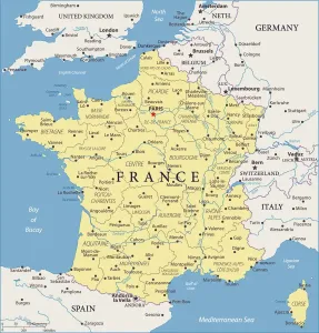 France Vector Map Print - Reference Illustration
