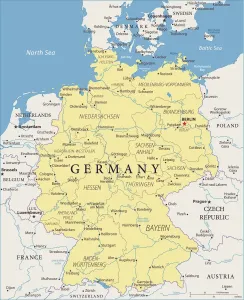 Germany Vector Map Print - Reference Map Illustration