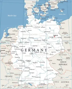 Germany Vector Map Print - Reference Illustration