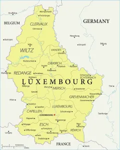 Prints of Map of Luxembourg - Vector illustration Luxembourg Prints: Luxembourg Vector Map Print - Reference Map
