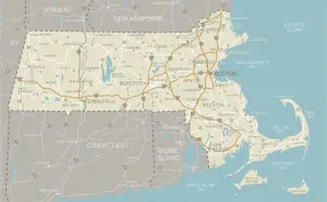 Massachusetts Reference Print Map