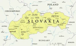 Prints of Map of Slovakia - Vector illustration Slovakia Prints: Vector Map of Slovakia Print - Reference Map Illustration