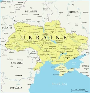 Prints of Reference Maps of Ukraine Map Prints: Fine Art Storehouse Print of Ukraine Reference Map
