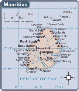 Mauritius Country Map 2011 Print (Reference Maps)