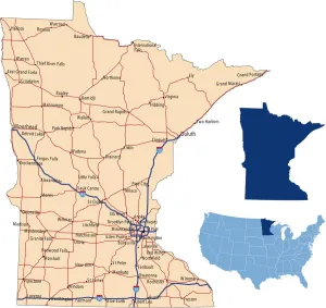 Minnesota State Road Map Print - Reference Maps