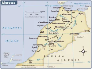 Fine Art Storehouse Morocco Map Print 2011 Reference Edition