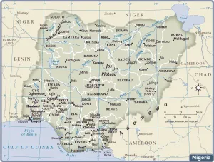 Nigeria Country Map Print 2011 Reference Maps Edition