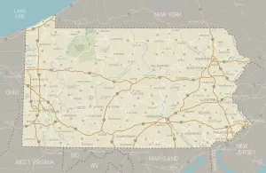 Pennsylvania Map Print: Detailed Reference Map