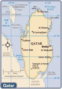 Qatar Country Map 2011 Print (Reference Maps)