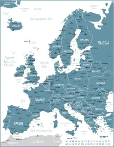 Vintage Style Maps Prints: Print