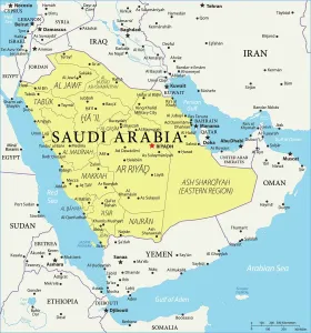 Saudi Arabia Reference Map Print 974230500