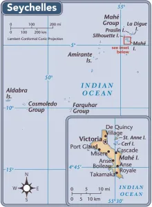 Reference Maps 2011 Edition Prints: Seychelles country map