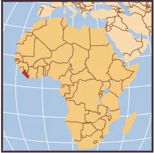 2012 Sierra Leone Locator Map Print (Reference Maps)