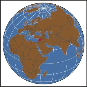Middle East Geography Prints: Syria locator map