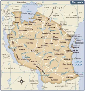 Tanzania Country Map Print 2011 Edition Reference Maps