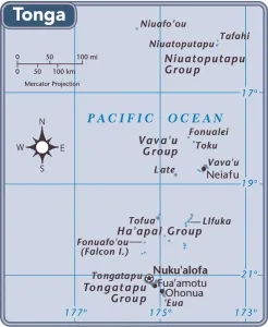 Reference Maps 2011 Prints: Tonga country map