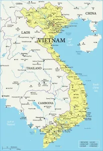 Prints of Vietnam Prints: Vietnam Reference Map Print (Reference Maps)