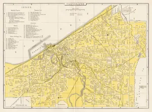 Vintage American Maps Prints: Map Engravings