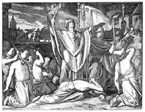 Medieval flagellants praying for protection against the plague Medieval flagellants praying for protection against the plague