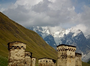 Medieval towers in Ushguli, Svaneti, Georgia Medieval towers in Ushguli, Svaneti, Georgia