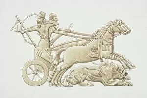 Images Dated 5th July 2006: Mesopotamia, warriors riding chariot, side view