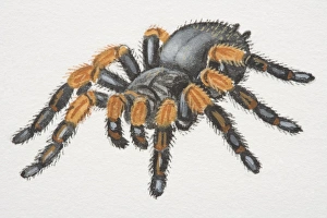 Mexican Red-kneed Tarantula (Brachypelma smithi), bird-eating spider Mexican Red-kneed Tarantula (Brachypelma smithi), bird-eating spider