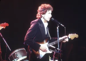 Electric Guitar Performance Prints: Bob Dylan Performs