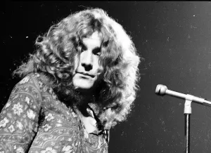 Led Zeppelin Print circa 1972: Robert Plant Performs Onstage