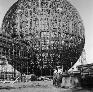 Iconic NYC Buildings Prints: The Perisphere Under Construction