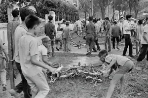 Protest Print in Saigon, South Vietnam, 1964
