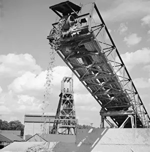 Vintage Mining Photos Prints: Mining Slag Heap