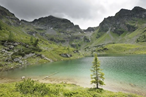 Moaralmsee lake and in the rear Mt. Filzscharte, Schladminger Tauern mountain range Moaralmsee lake and in the rear Mt. Filzscharte, Schladminger Tauern mountain range