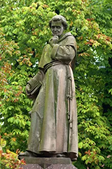 Monument to Berthold Schwarz, alchemist in the 14th century, inventor of gunpowder Monument to Berthold Schwarz, alchemist in the 14th century, inventor of gunpowder