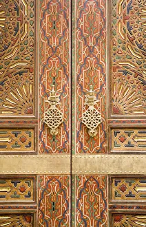 Morrocco, Fez, Medina, decorative doors, close up Morrocco, Fez, Medina, decorative doors, close up