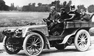 Archival Black And White Images Prints: Motor Car Outing