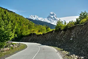 Mount Ushba in the Caucasus of Georgia Mount Ushba in the Caucasus of Georgia