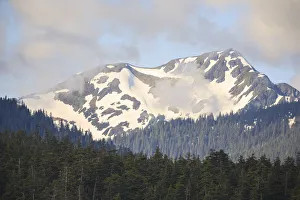 Mountain covered with snow, St. Lazaria Island, Baranof Island, Inside Passage, Alaska, USA Mountain covered with snow, St. Lazaria Island, Baranof Island, Inside Passage, Alaska, USA
