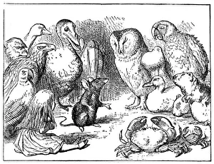 Mouse talking to Alice and a group of animals - Alice in Wonderland 1897 Mouse talking to Alice and a group of animals - Alice in Wonderland 1897