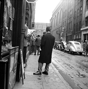 Musicians Looking For Work outside the offices of the London Orchestral Association in Musicians Looking For Work outside the offices of the London Orchestral Association in