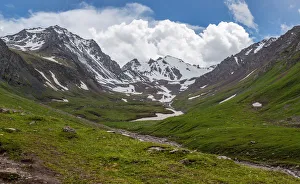 Nalati Grassland and Glacier, Xinjiang, China Nalati Grassland and Glacier, Xinjiang, China